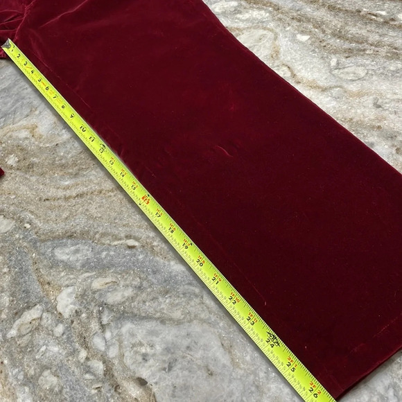 Ralph Lauren Black Label Burgundy Red Velvet Straight Leg Pants - Picture 8 of 13